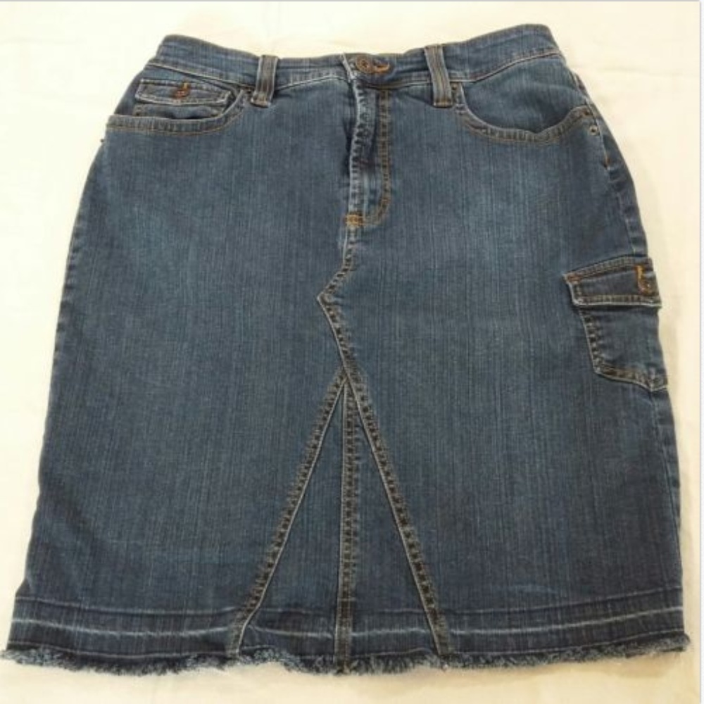 Gloria Vanderbilt 10‎ Modest Denim Jean Skirt